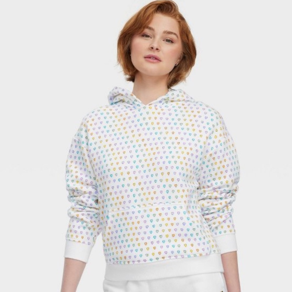 Roller Rabbit Target Disco Hearts Wave Hoodie Small